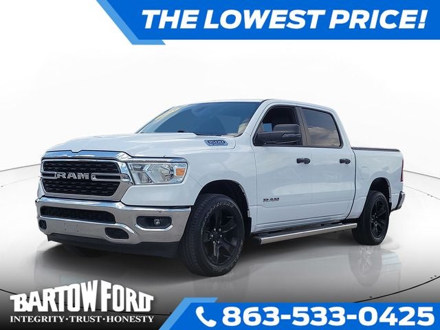 2023 RAM 1500 Big Horn/Lone Star in Bright White Clearcoat — front three-quarter view