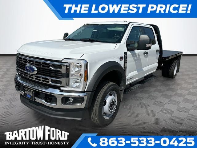 2026 Ford F-450SD XL KNAPHEIDE 11' GOOSENECK in Oxford White — front three-quarter view