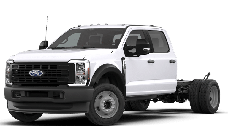 2026 Ford F-550SD DRW in Oxford White — front three-quarter view