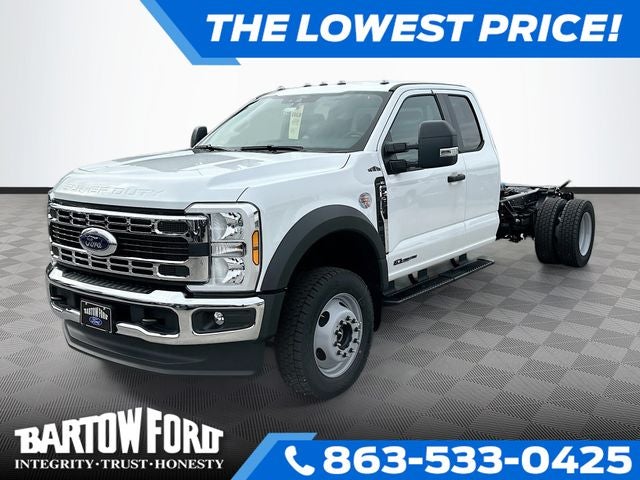 2026 Ford F-550SD XL DRW in Oxford White — front three-quarter view