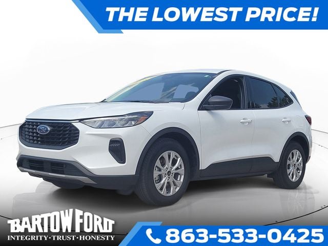 2025 Ford Escape Active in Oxford White — front three-quarter view