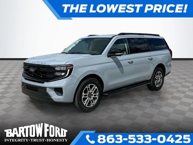 2026 Ford Expedition Max Active in Gray Metallic — front three-quarter view
