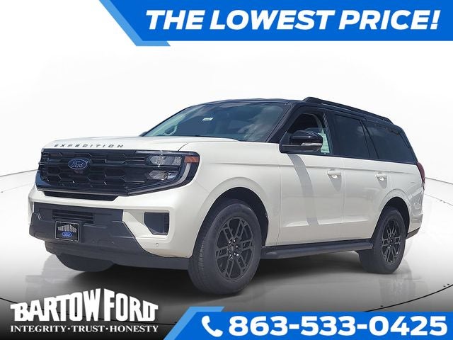 2026 Ford Expedition Active in White Metallic — front three-quarter view