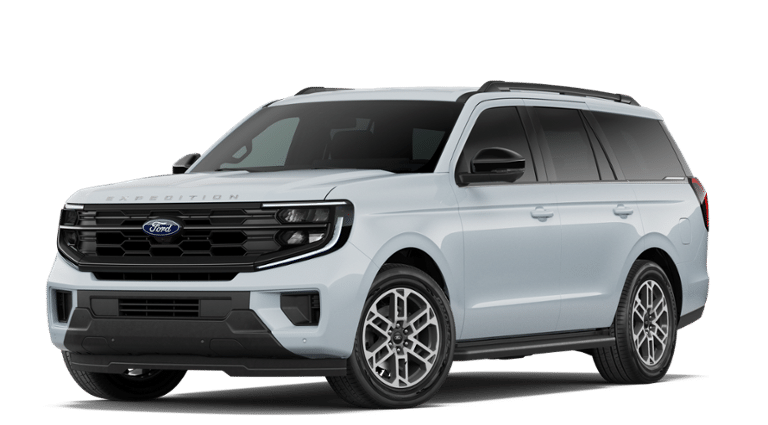 2026 Ford Expedition Active in Silver Metallic — front three-quarter view