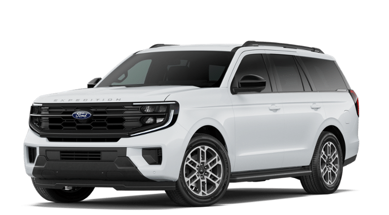 2026 Ford Expedition Active in Oxford White — front three-quarter view