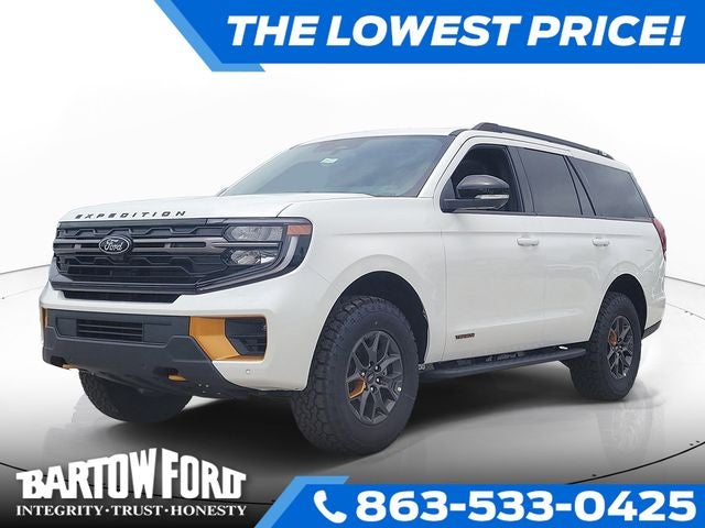 2026 Ford Expedition Tremor in White Metallic — front three-quarter view
