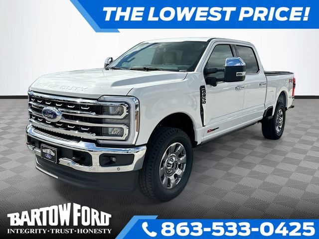 2026 Ford F-250SD Lariat 4WD CREW CAB in White Metallic — front three-quarter view