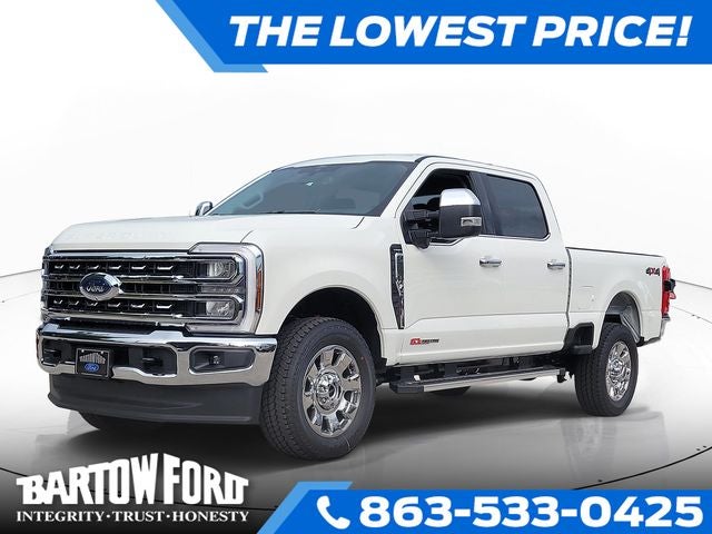 2026 Ford F-250SD Lariat 4WD CREW CAB in White Metallic — front three-quarter view
