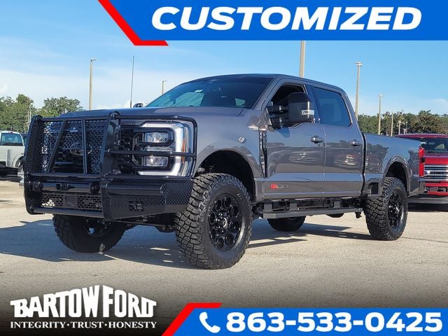 2026 Ford F-250SD Lariat 4WD CREW CAB in Gray Metallic — front three-quarter view