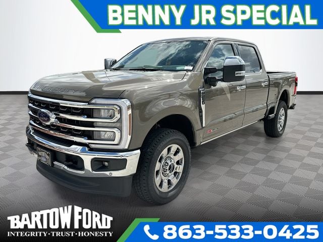 2026 Ford F-250SD King Ranch 4WD CREW CAB in Brown — front three-quarter view