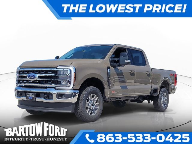 2026 Ford F-250SD Lariat 4WD CREW CAB in Gray — front three-quarter view