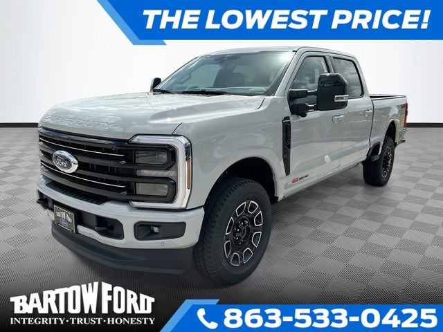 2026 Ford F-250SD Platinum 4WD CREW CAB in Avalanche — front three-quarter view