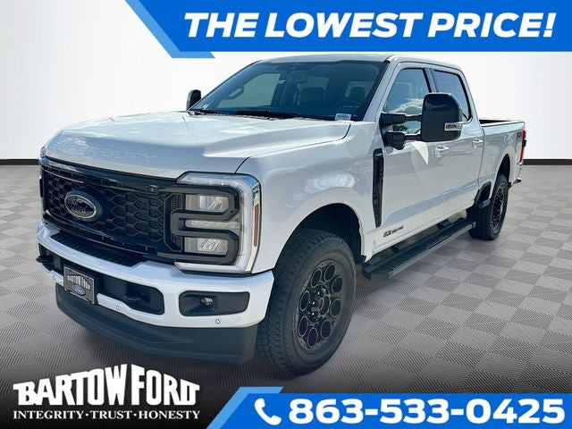 2026 Ford F-250SD Lariat 4WD CREW CAB in White Metallic — front three-quarter view