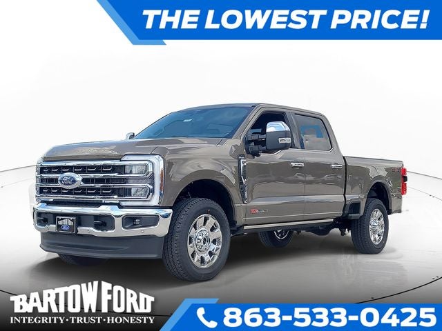2026 Ford F-350SD King Ranch 4WD CREW CAB in Brown — front three-quarter view