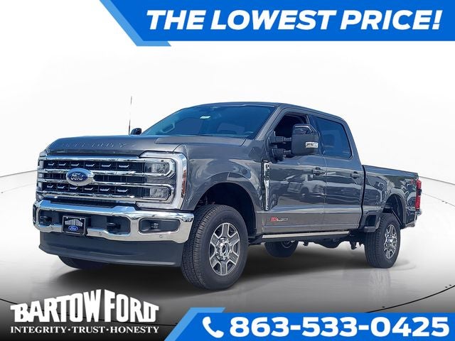 2026 Ford F-350SD Lariat in Gray Metallic — front three-quarter view