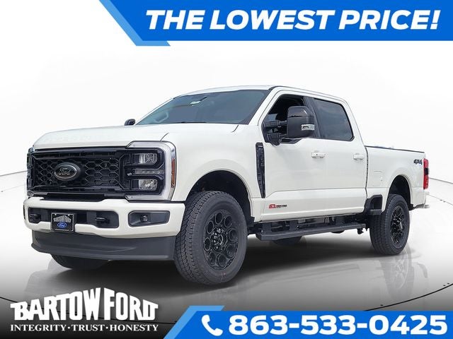 2026 Ford F-350SD Lariat 4WD CREW CAB in White Metallic — front three-quarter view