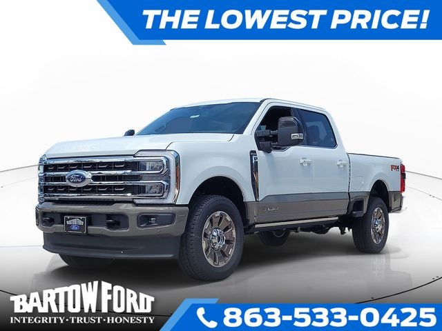 2026 Ford F-350SD King Ranch 4WD CREW CAB in Oxford White — front three-quarter view