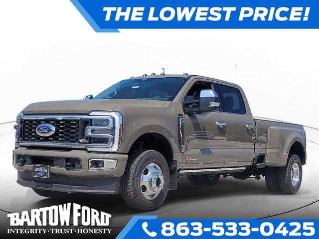 2026 Ford F-350SD Platinum DRW in Gray — front three-quarter view