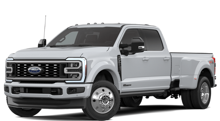 2026 Ford F-450SD Platinum in Avalanche — front three-quarter view