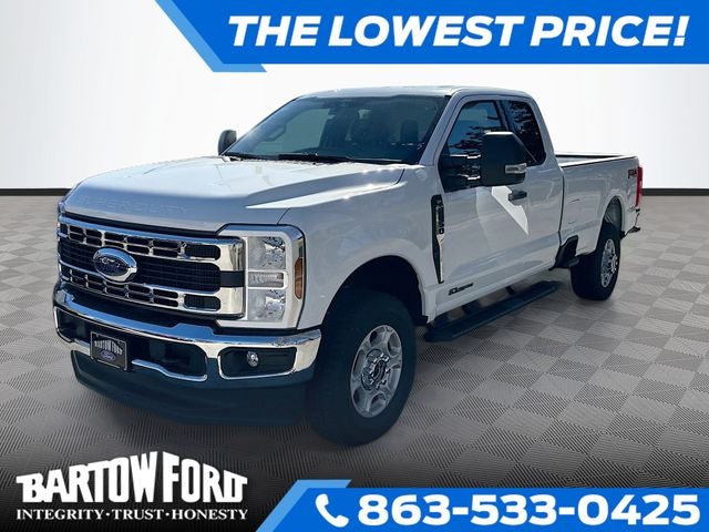 2026 Ford F-350SD XLT 4WD SUPER CAB in Oxford White — front three-quarter view