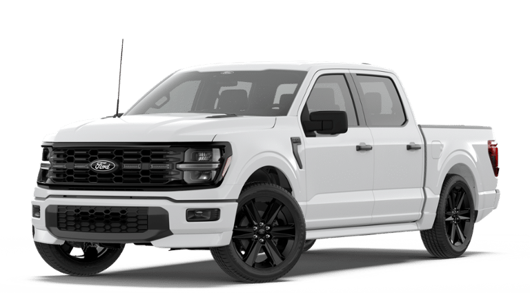 2026 Ford F-150 STX 4WD SUPERCREW in Oxford White — front three-quarter view