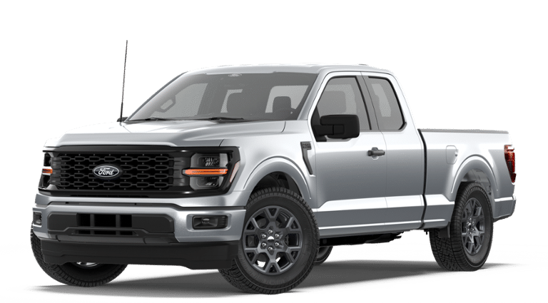 2026 Ford F-150 STX 2WD SUPER CAB in Silver Metallic — front three-quarter view