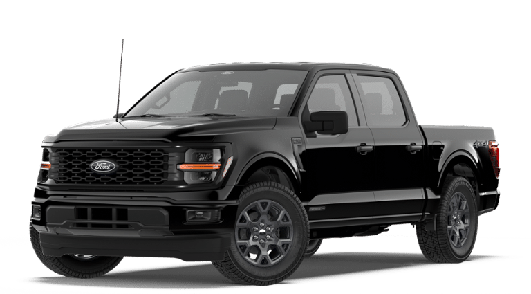2026 Ford F-150 STX 4WD SUPERCREW in Black Metallic — front three-quarter view