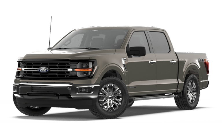 2026 Ford F-150 XLT 4WD SUPERCREW in Gray — front three-quarter view