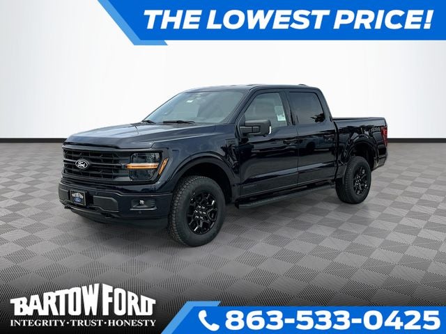 2026 Ford F-150 XLT 4WD SUPERCREW in Blue Metallic — front three-quarter view