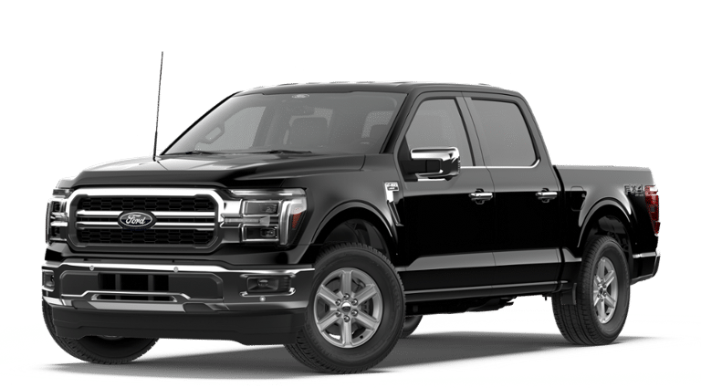 2026 Ford F-150 Lariat 4WD SUPERCREW in Black Metallic — front three-quarter view