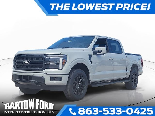 2026 Ford F-150 Lariat 4WD SUPERCREW in Avalanche — front three-quarter view
