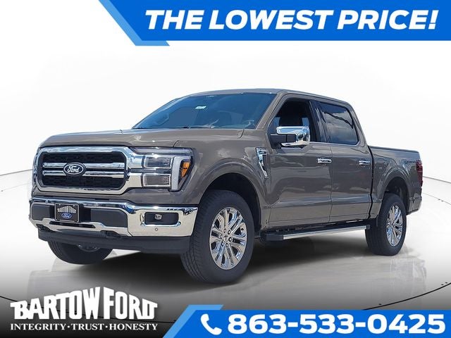 2026 Ford F-150 Lariat 4WD SUPERCREW in Gray — front three-quarter view