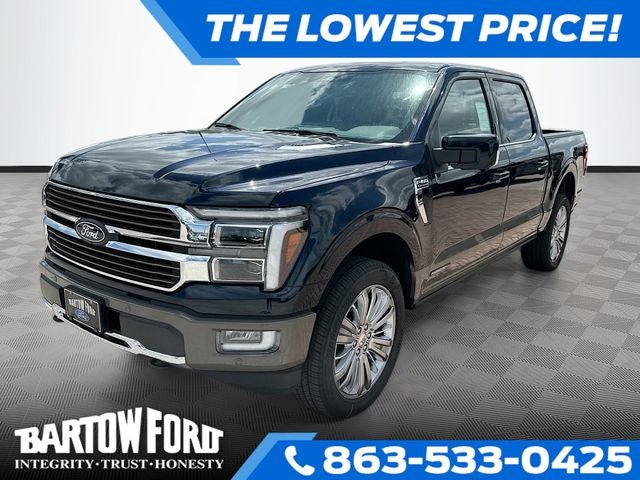 2026 Ford F-150 King Ranch 4WD SUPERCREW in Blue Metallic — front three-quarter view