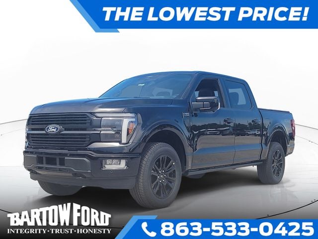 2026 Ford F-150 Platinum 4WD SUPERCREW in Black Metallic — front three-quarter view