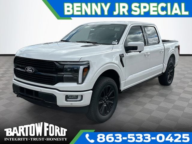 2026 Ford F-150 Platinum 4WD SUPERCREW in White Metallic — front three-quarter view