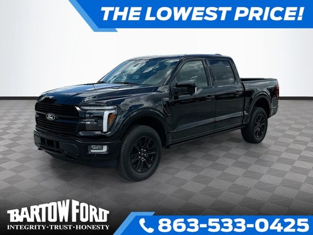2026 Ford F-150 Platinum 4WD SUPERCREW in Black Metallic — front three-quarter view