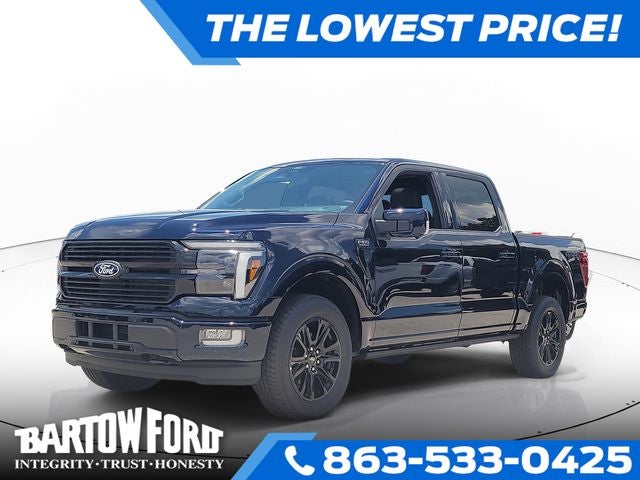 2026 Ford F-150 Platinum 4WD SUPERCREW in Blue Metallic — front three-quarter view