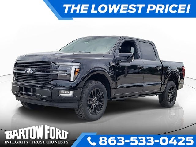 2026 Ford F-150 Platinum 4WD SUPERCREW in Black Metallic — front three-quarter view