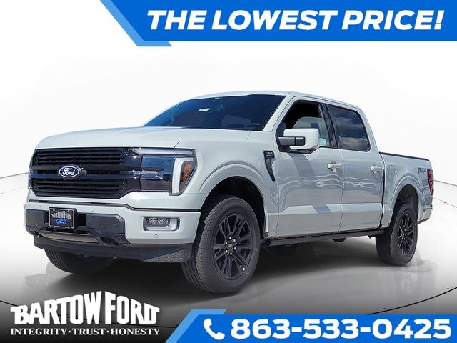 2026 Ford F-150 Platinum 4WD SUPERCREW in Avalanche — front three-quarter view