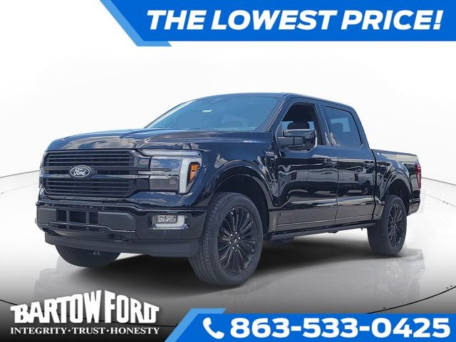 2026 Ford F-150 Platinum 4WD SUPERCREW in Black Metallic — front three-quarter view