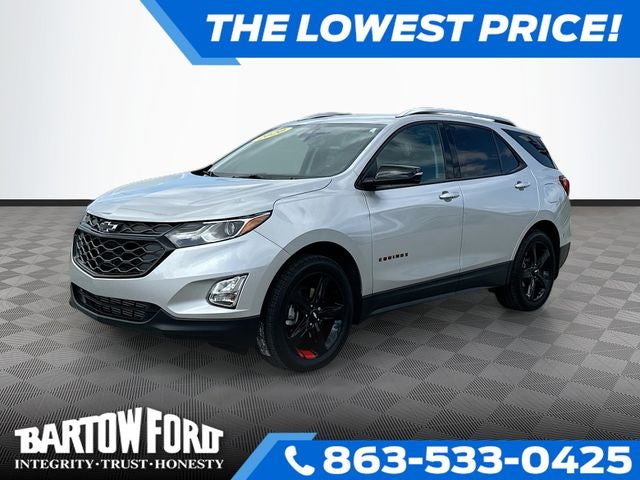 2020 Chevrolet Equinox Premier in Silver Ice Metallic — front three-quarter view