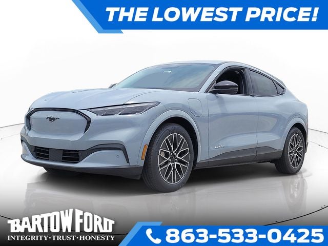 2026 Ford Mustang Mach-E Premium in Gray Metallic — front three-quarter view