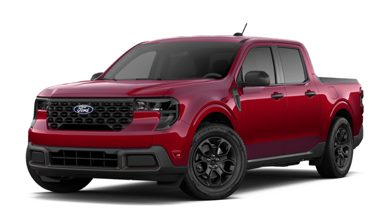 2026 Ford Maverick XLT in Ruby Red Metallic — front three-quarter view